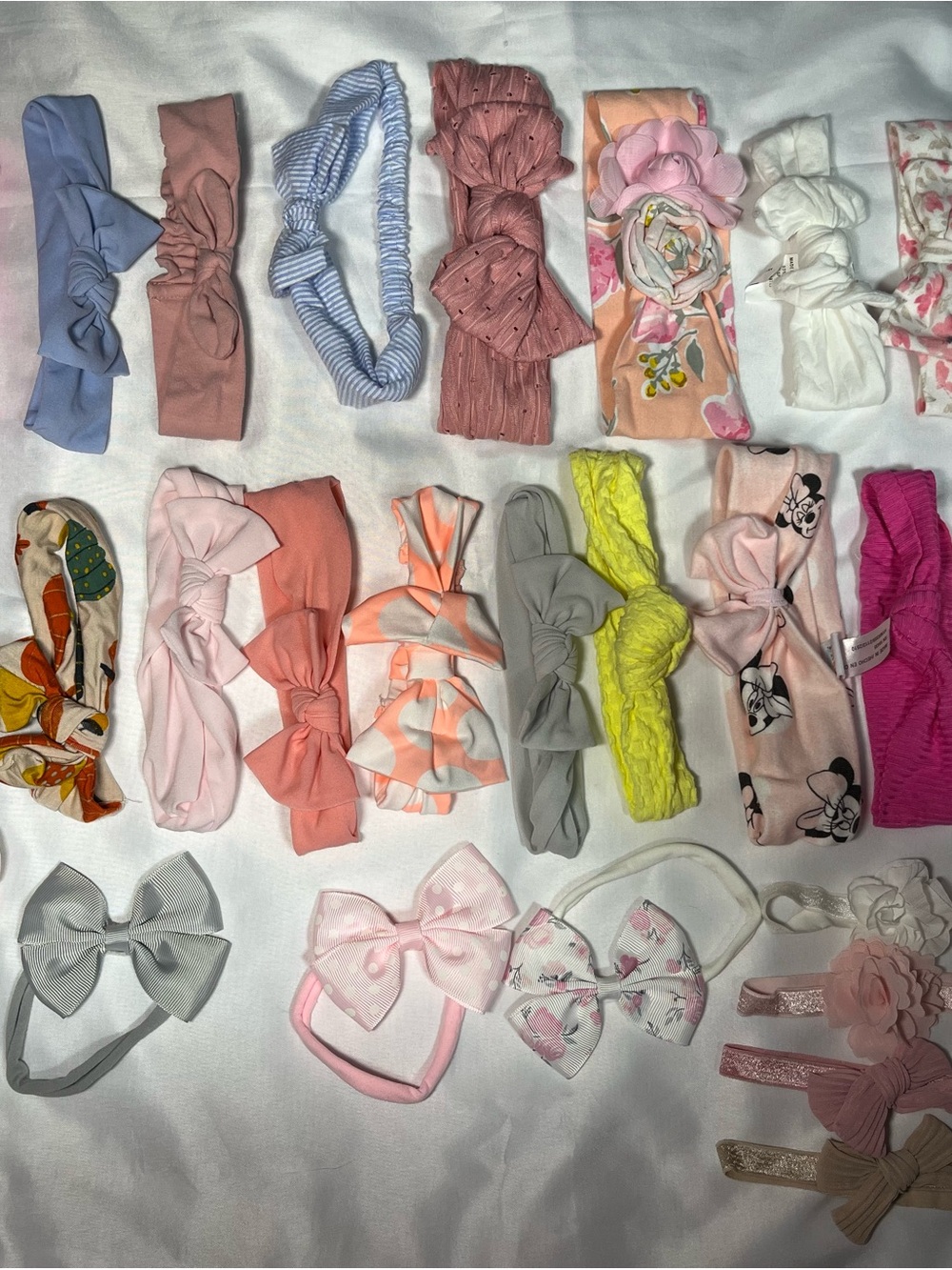 Baby Toddler Girls Hair Accessories Lot 27 Headbands Bows Minnie Mouse Holiday